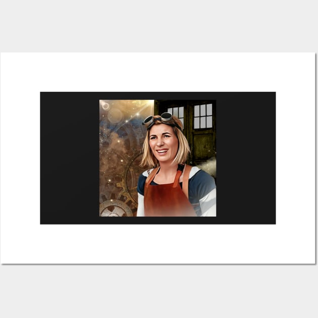 13th doctor/Steampunk time traveler Wall Art by AlisiaArt